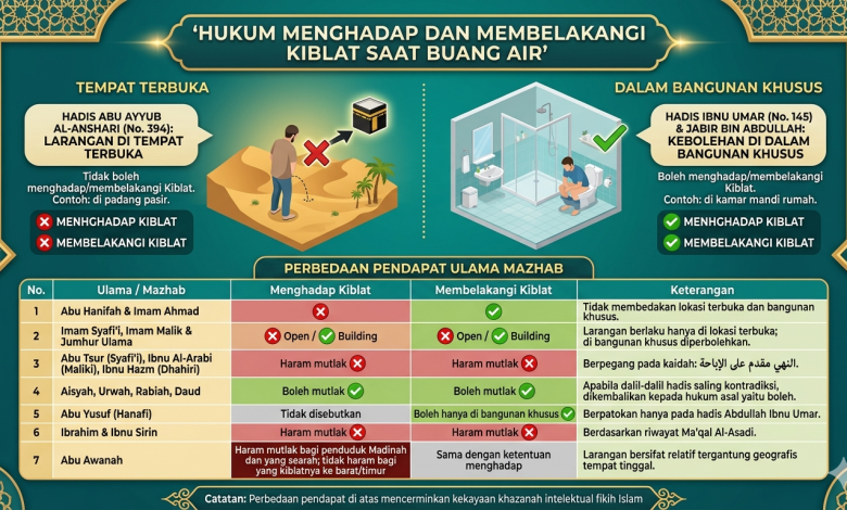 Hukum Menghadap Dan Membelakangi Kiblat Saat Buang Hajat